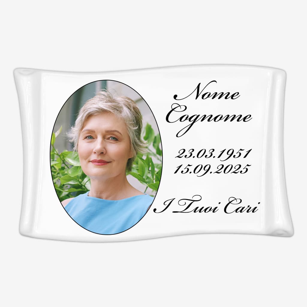 Fotoceramică funerară personalizată - Pergament